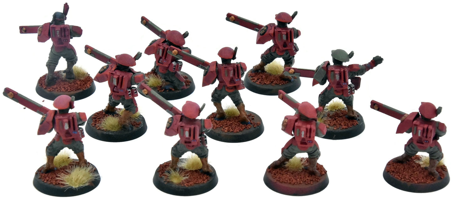 TAU EMPIRE 10 Fire Warriors #11 WELL PAINTED Warhammer 40K
