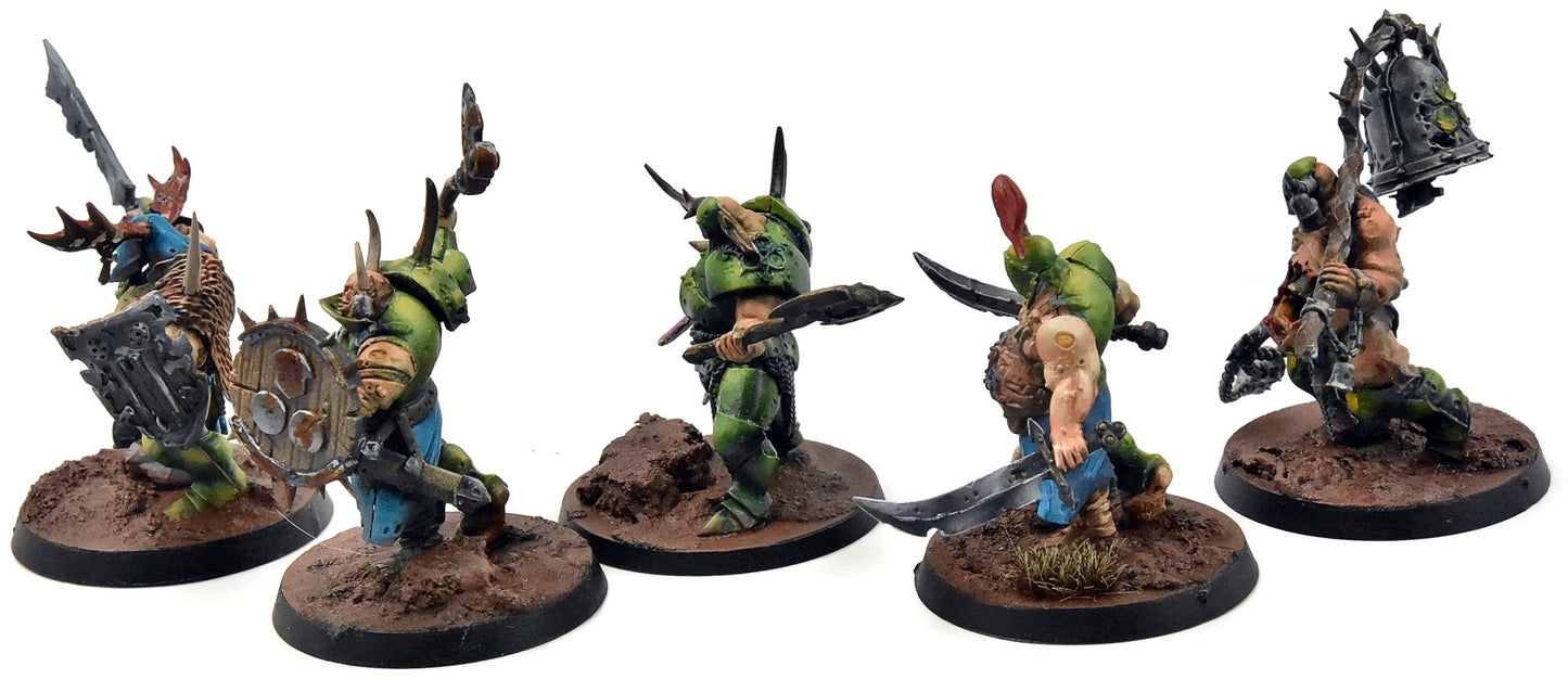 MAGGOTKIN OF NURGLE 5 Putrid Blightkings #1 WELL PAINTED Sigmar