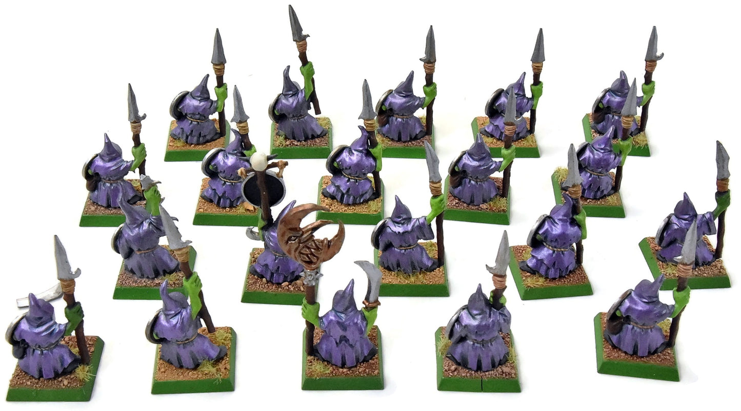ORCS & GOBLINS 20 Night Goblin Spearmen #1 Warhammer Fantasy WELL PAINTED