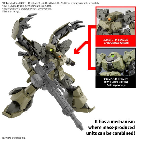 bEXM-29 GARDONOVA [GREEN] 30MM 1/144 Bandai