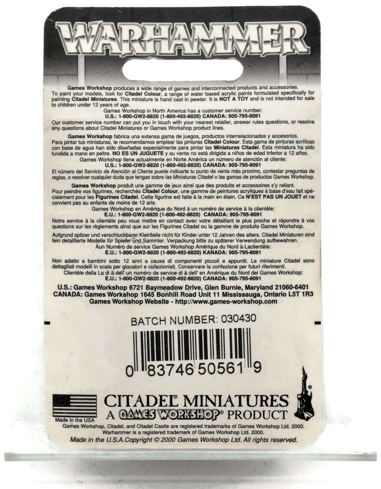 THE EMPIRE Flagellants #2 METAL Warhammer Fantasy Blister 8561E