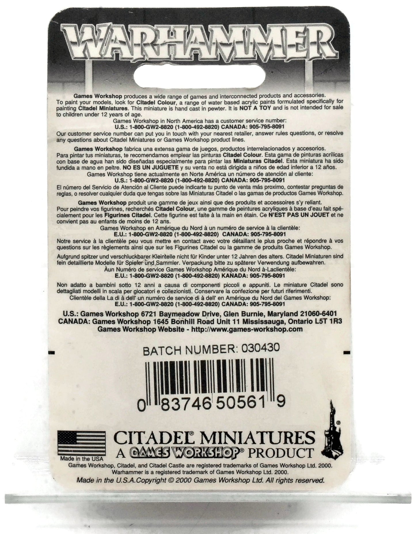 THE EMPIRE Flagellants #2 METAL Warhammer Fantasy Blister 8561E