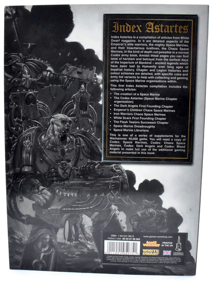 WARHAMMER Warhammer 40K Index Astartes USED GOOD Condition