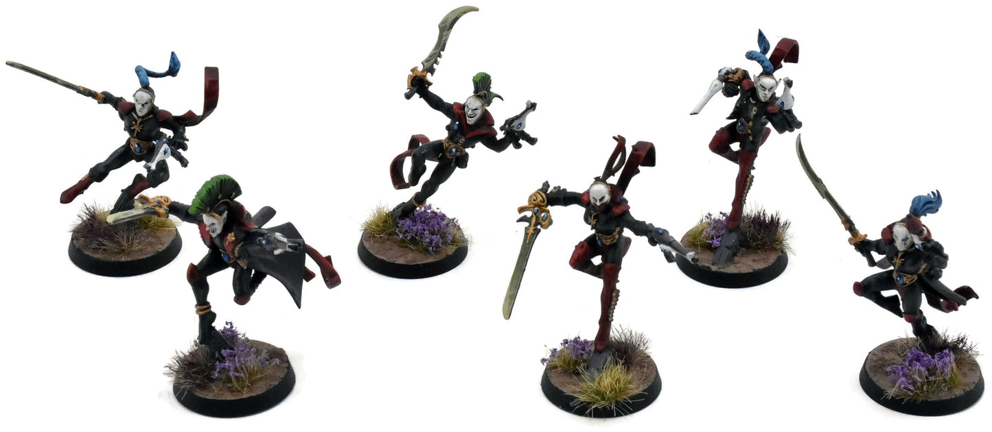 HARLEQUINS 6 Harlequin Troupes #1 WELL PAINTED Warhammer 40K