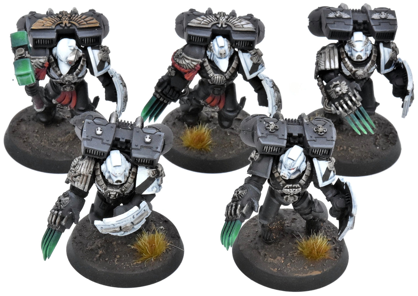 SPACE MARINES 5 Vanguard Veteran Squad #1 WELL PAINTED 40K Raven Guard