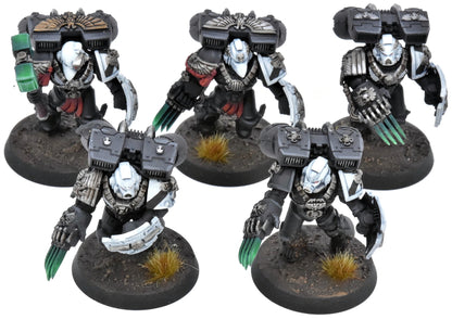SPACE MARINES 5 Vanguard Veteran Squad #1 WELL PAINTED 40K Raven Guard