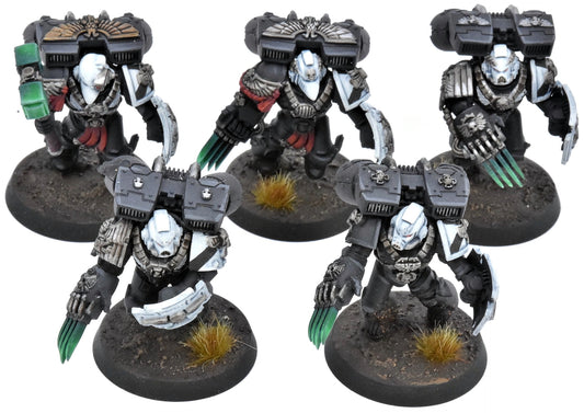 SPACE MARINES 5 Vanguard Veteran Squad #1 WELL PAINTED 40K Raven Guard