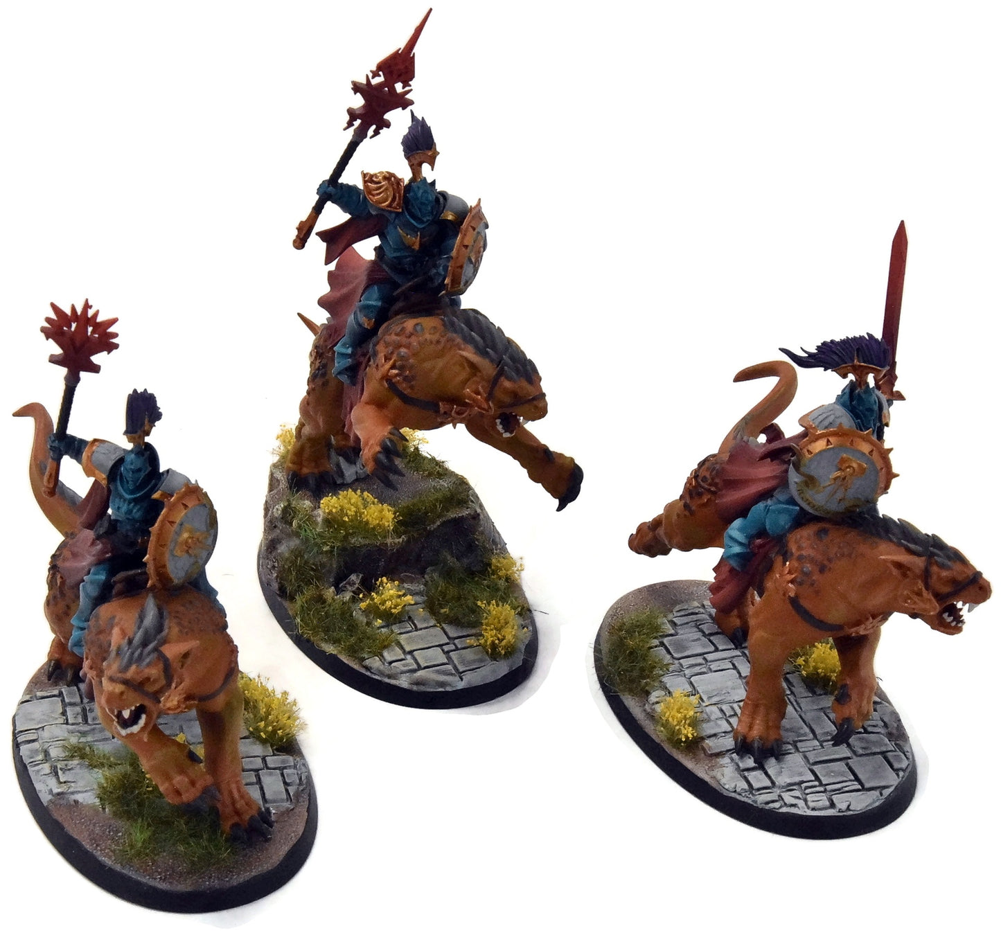 STORMCAST ETERNALS 3 Evocators On Celestial Dracolines #1 Sigmar WELL PAINTED