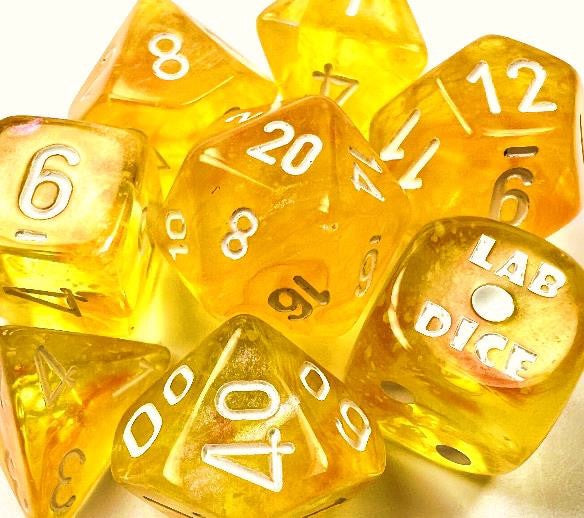 Borealis 7-Die Set Canary/White Luminary W/Bonus D (CHX30053)