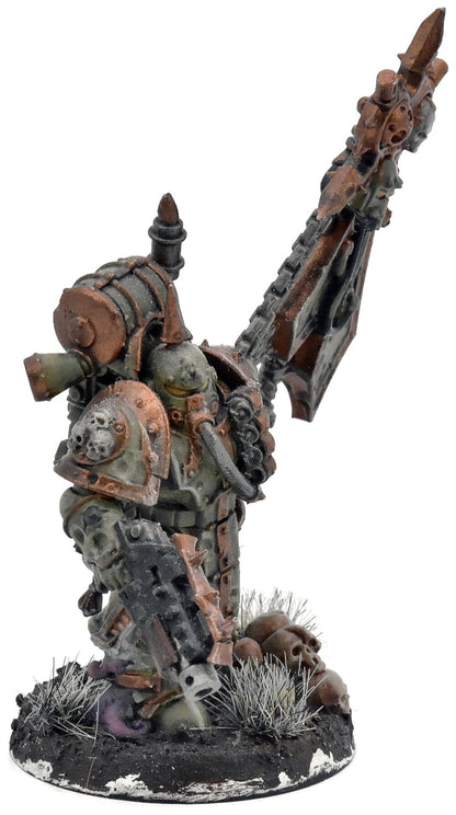 DEATH GUARD Plague Marine Icon Bearer #1 WELL PAINTED Warhammer 40K