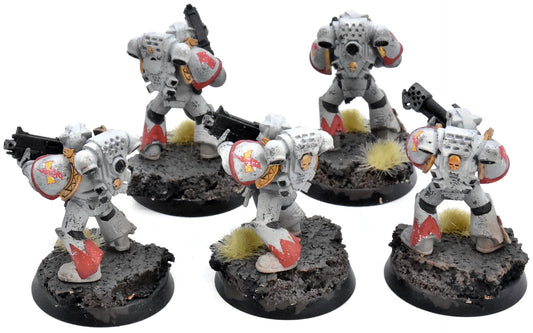SPACE MARINES 5 Tactical #1 WELL PAINTED 40K White Scars