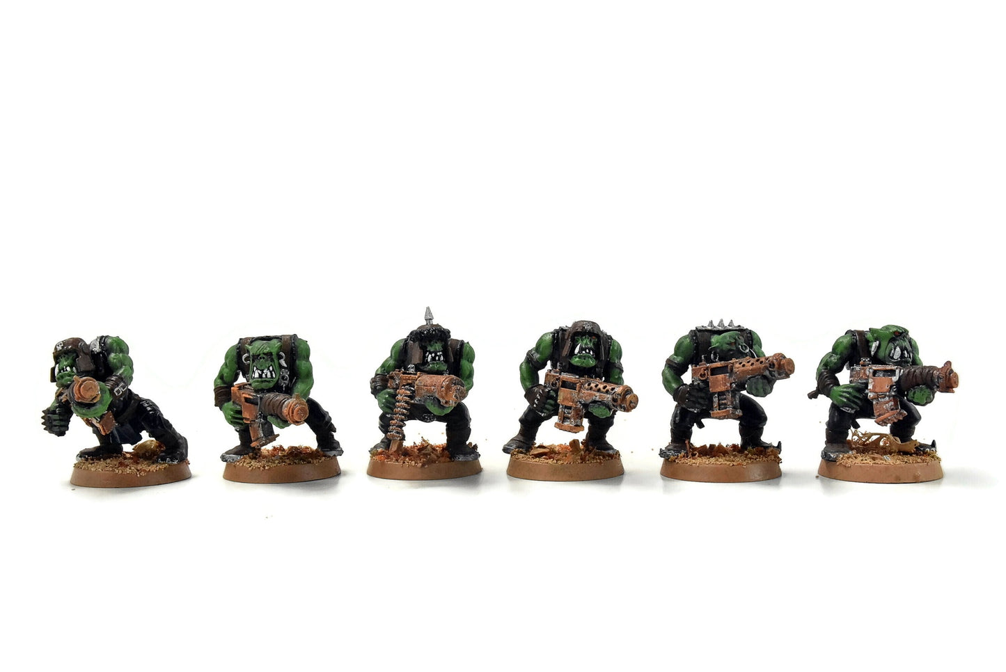 ORKS 12 Ork Boyz Shootaz With Nob #14 WELL PAINTED 40K