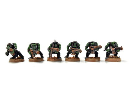 ORKS 12 Ork Boyz Shootaz With Nob #14 WELL PAINTED 40K