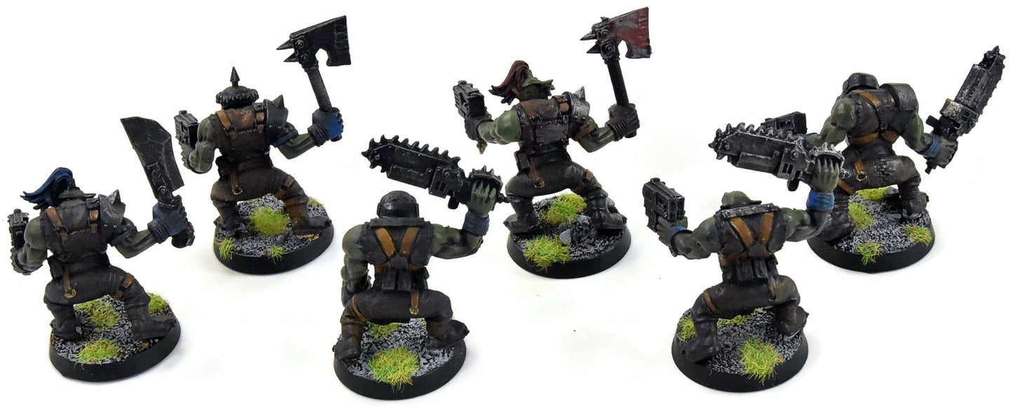 ORKS 6 Ork Boyz #6 Warhammer 40K WELL PAINTED