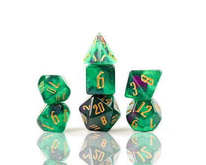 Sirius Dice Nebula Skybox Green With Black 7-die Set