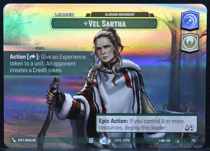 Star Wars Unlimited Vel Sartha Aldhani Insurgent Showcase Secrets of Power NM