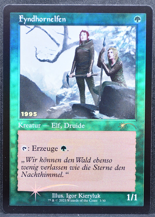 MTG Fyndhornelfen 1995 Promo Retro Frame Foil NM