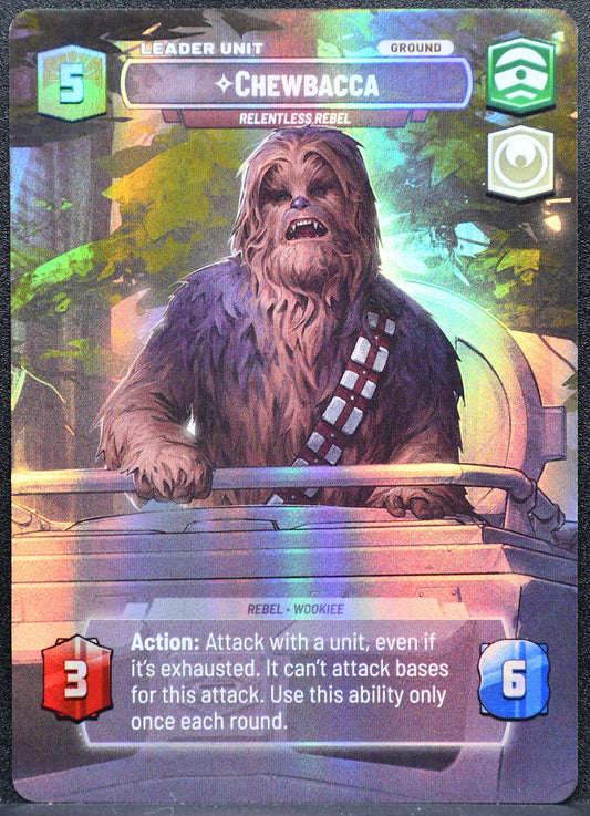Star Wars Unlimited Chewbacca Relentless Rebel 791 Homeworlds Showcase NM