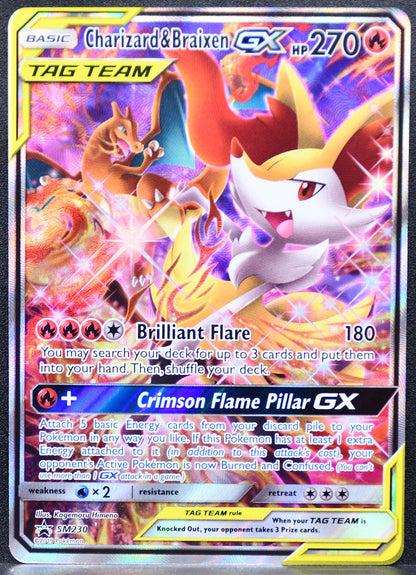 Charizard & Braixen GX SM230 Black Star Promo Full Art NM