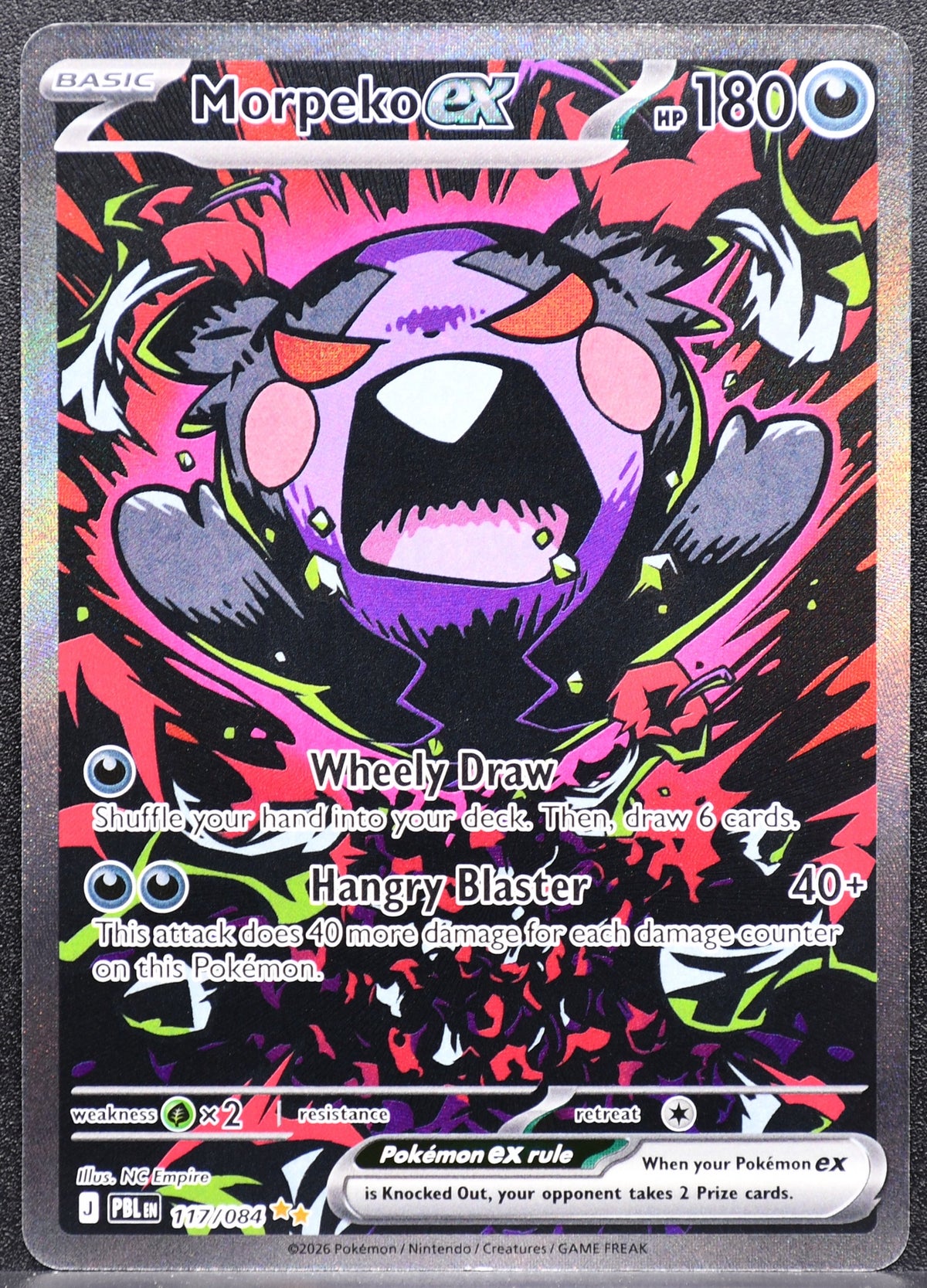 Pokemon TCG Morpeko ex 117/084 Pitch Black Full Art NM