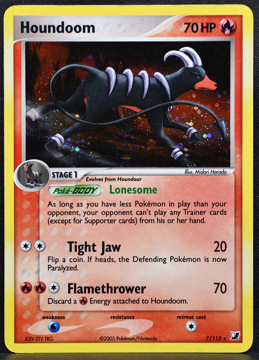 Pokemon TCG Houndoom 7/115 Unseen Forces Holofoil LP