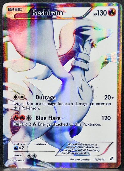 Reshiram 113/114 Black & White Full Art HP