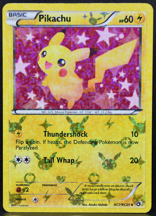 Pikachu RC7/RC25 Legendary Treasures Radiant Holofoil Damaged