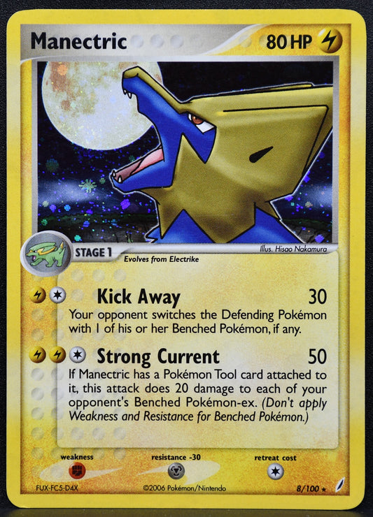 Pokemon TCG Manectric 8/100 ex Crystal Guardians Holofoil MP