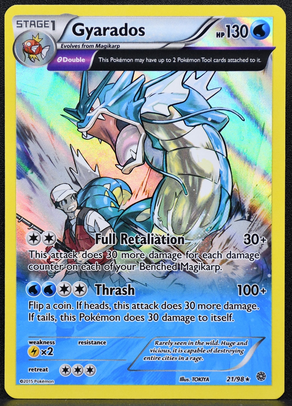 Pokemon TCG Gyarados 21/98 Ancient Origins Holofoil MP