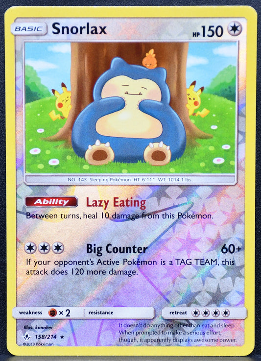Snorlax 158/214 Unbroken Bonds Reverse Holo LP