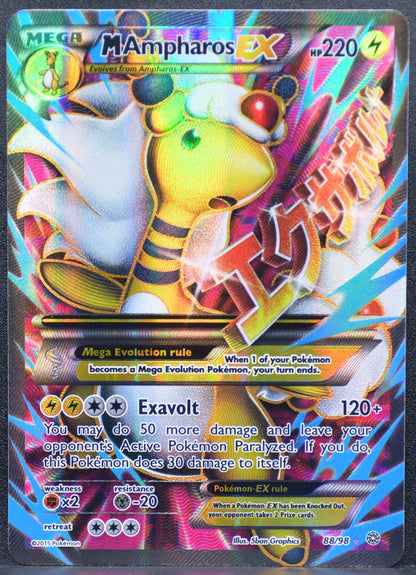 M Ampharos EX 88/98 Ancient Origins Full Art LP