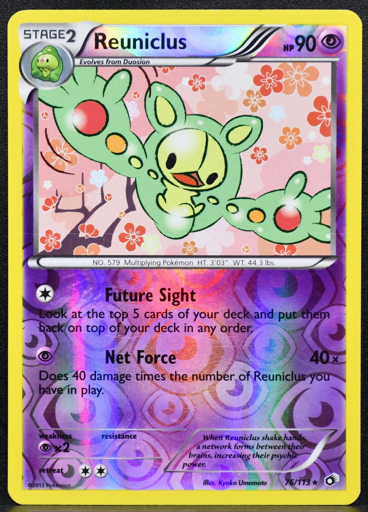 Pokemon TCG Reuniclus 76/113 Legendary Treasures Reverse Holo HP