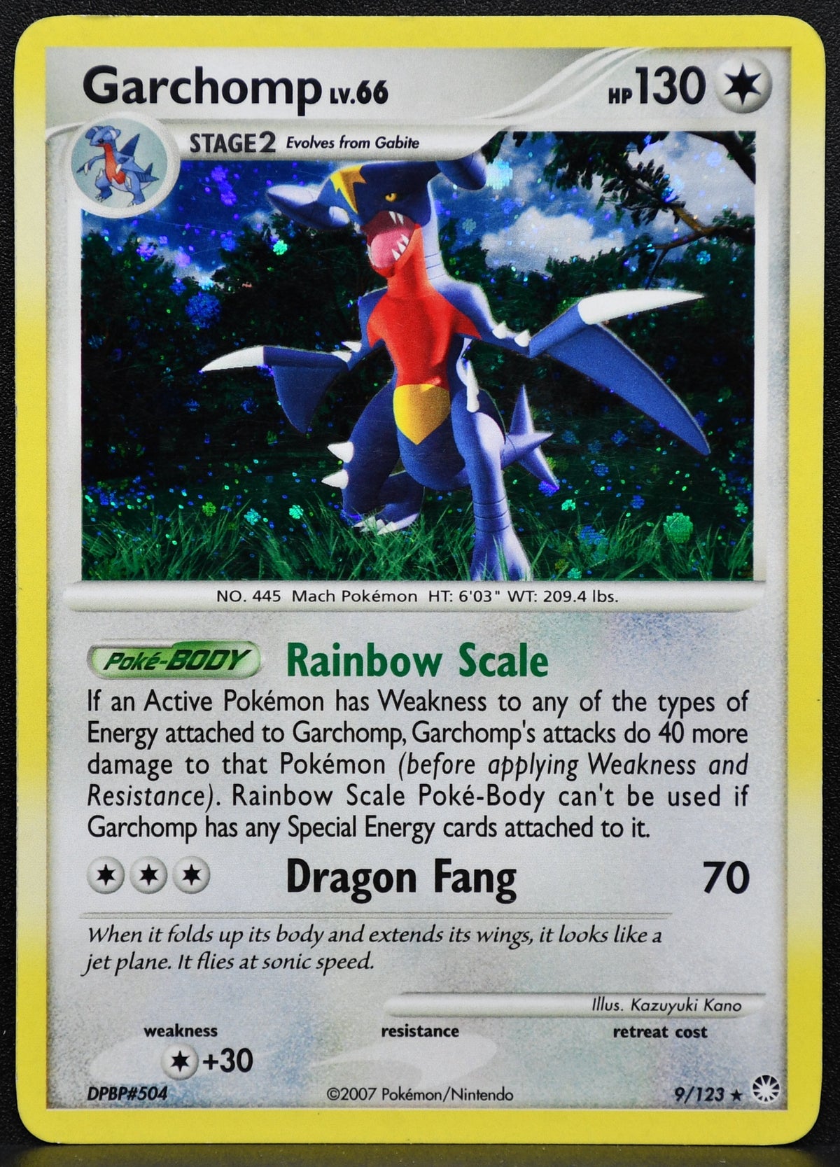Pokemon TCG Garchomp Lv.66 9/123 Mysterious Treasures Holofoil HP