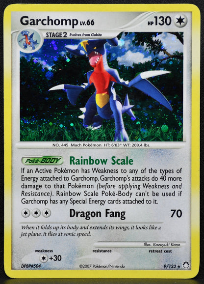 Pokemon TCG Garchomp Lv.66 9/123 Mysterious Treasures Holofoil HP