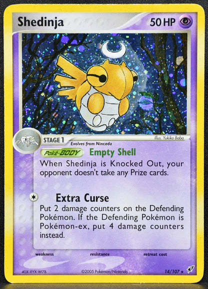 Pokemon TCG Shedinja 14/107 EX Deoxys Holofoil HP