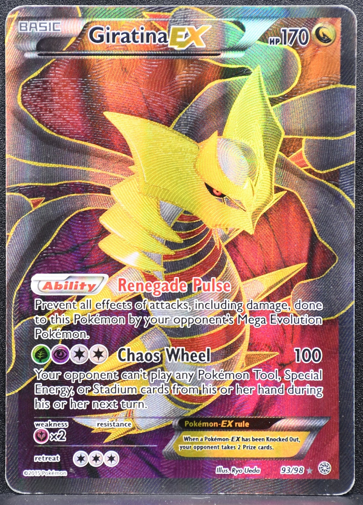 Pokemon TCG Giratina EX 93/98 Ancient Origins Holofoil Damaged