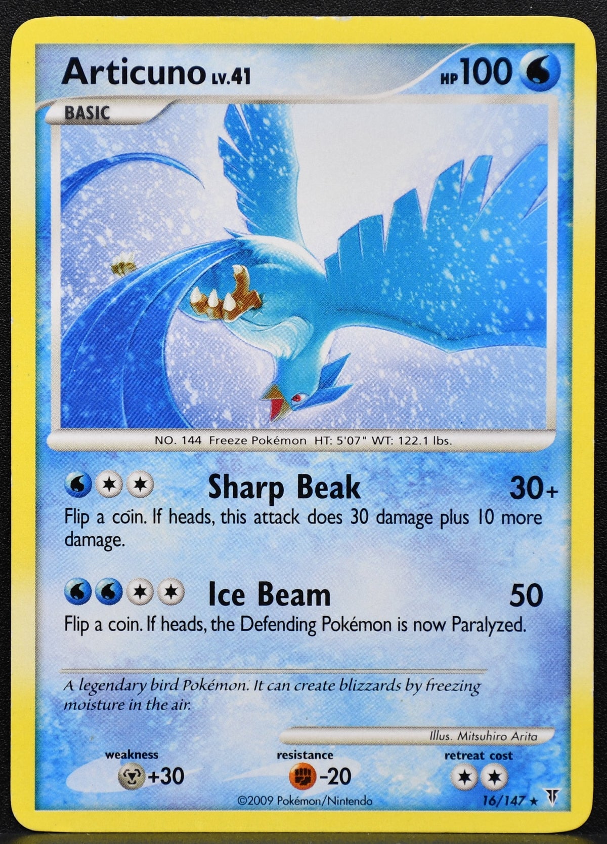 Pokemon TCG Articuno Lv.41 16/147 Supreme Victors Regular Damaged