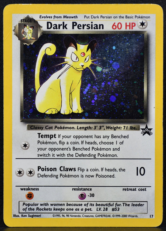 Pokemon TCG Dark Persian 17 Black Star Promo Holofoil Damaged