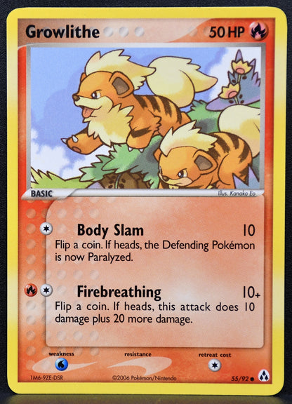 Pokemon TCG Growlithe 55/92 Ex Legend Maker Regular LP
