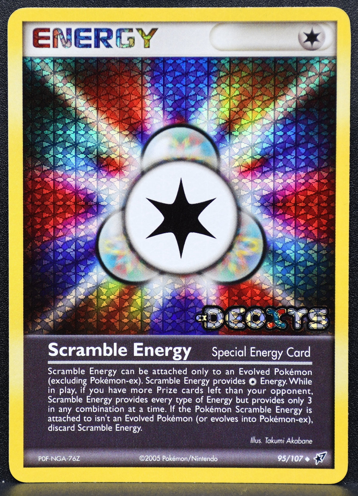 Pokemon TCG Scramble Energy 95/107 Ex Deoxys Stamped Holo NM