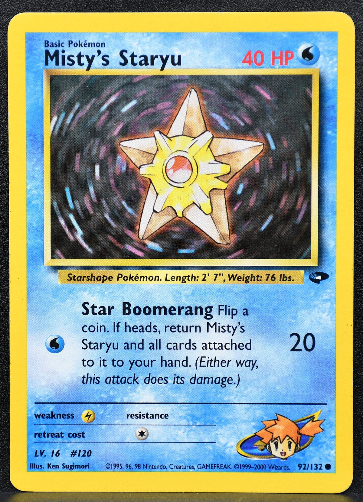 Pokemon TCG Misty's Staryu 92/132 Gym Challenge Regular LP