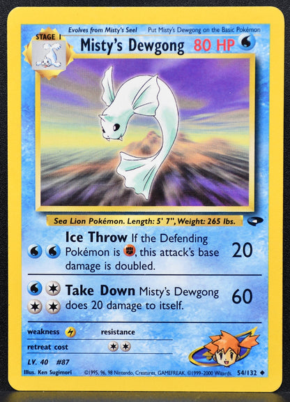 Pokemon TCG Misty's Dewgong 54/132 Gym Challenge Regular MP