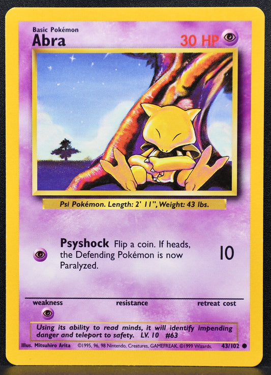 Pokemon TCG Abra 43/102 Base Set Regular NM