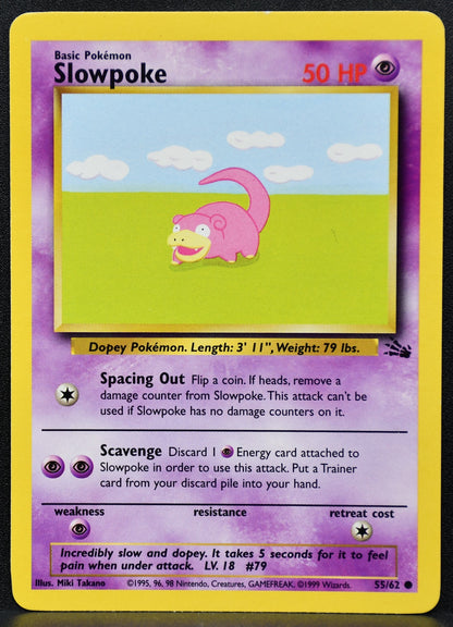Pokemon TCG Slowpoke 55/62 Fossil Regular LP #1