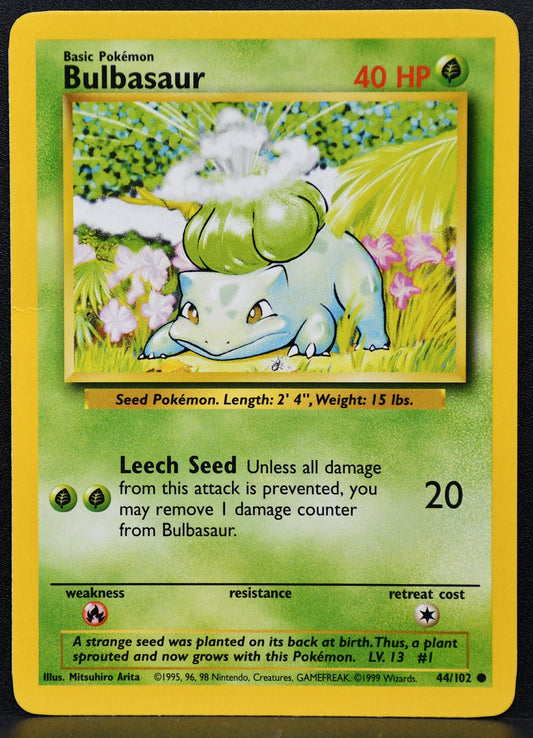 Pokemon TCG Bulbasaur 44/102 Base Set Regular LP
