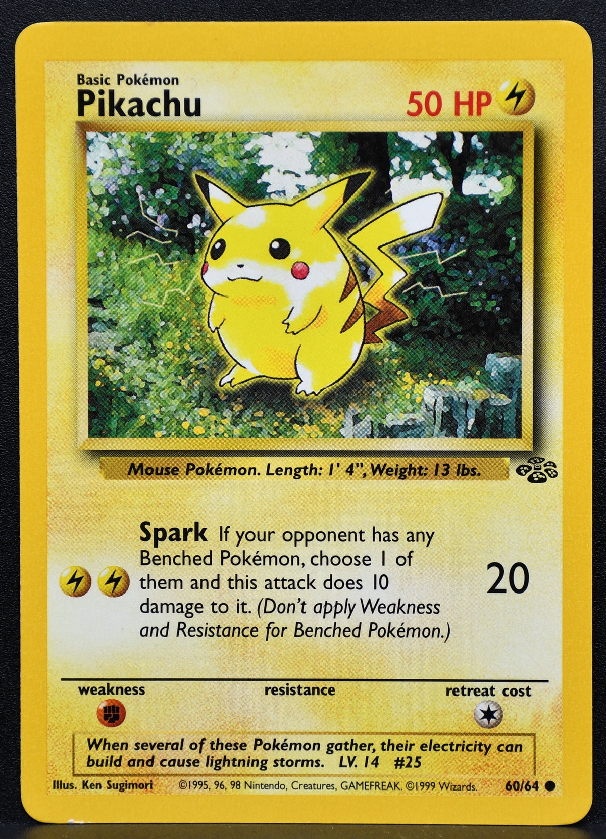 Pokemon TCG Pikachu 60/64 Jungle Regular LP