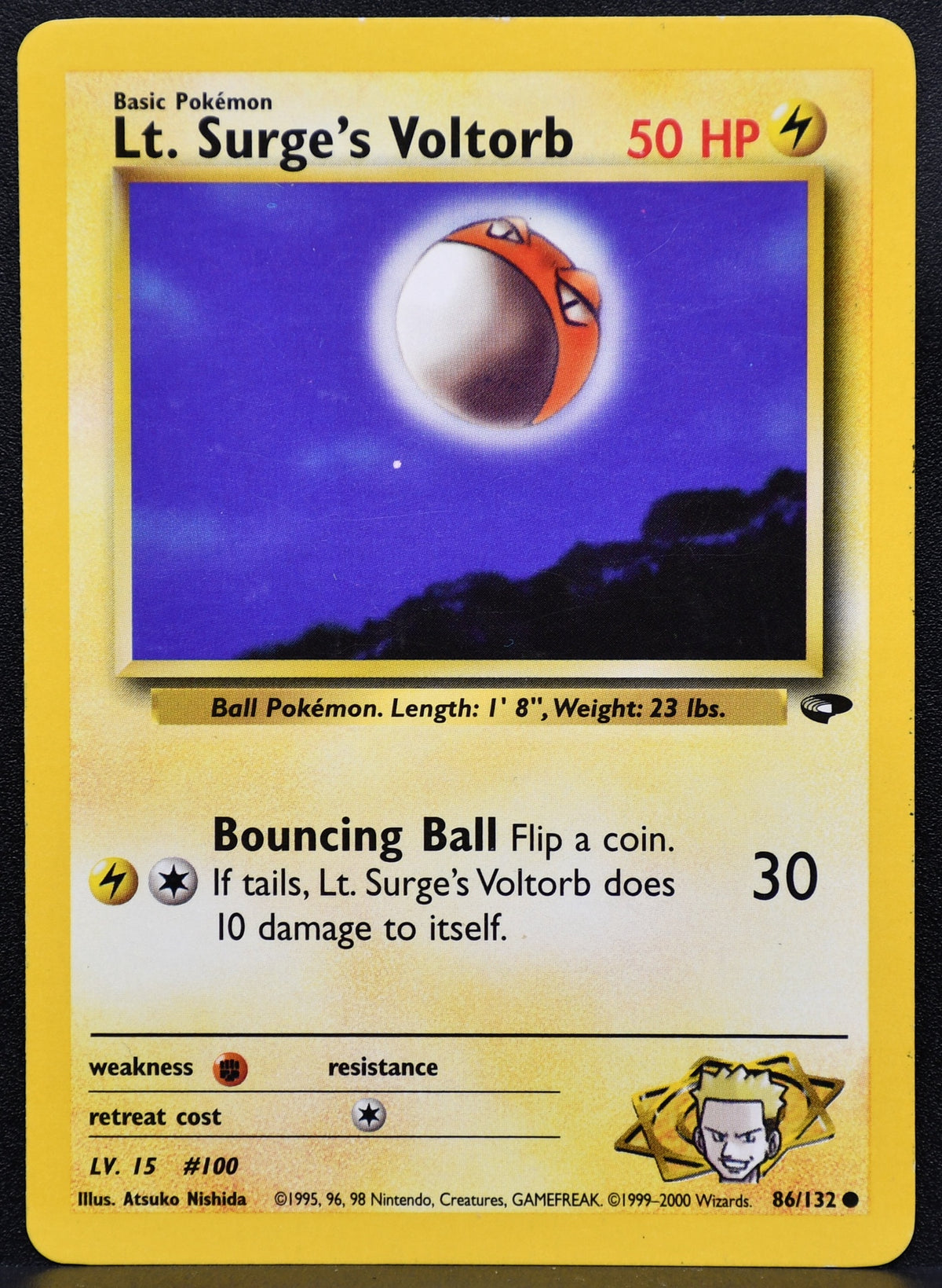 Pokemon TCG Lt. Surge's Voltorb 86/132 Gym Challenge Regular MP