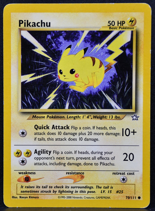Pokemon TCG Pikachu 70/111 Neo Genesis Regular MP