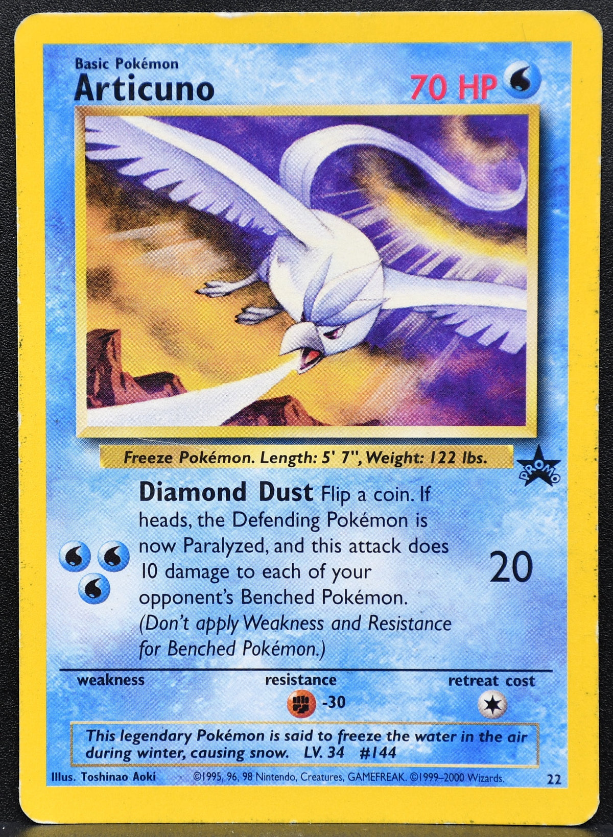 Pokemon TCG Articuno 22 Black Star Promo HP