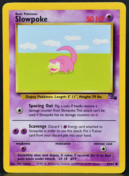 Pokemon TCG Slowpoke 55/62 Fossil Regular LP